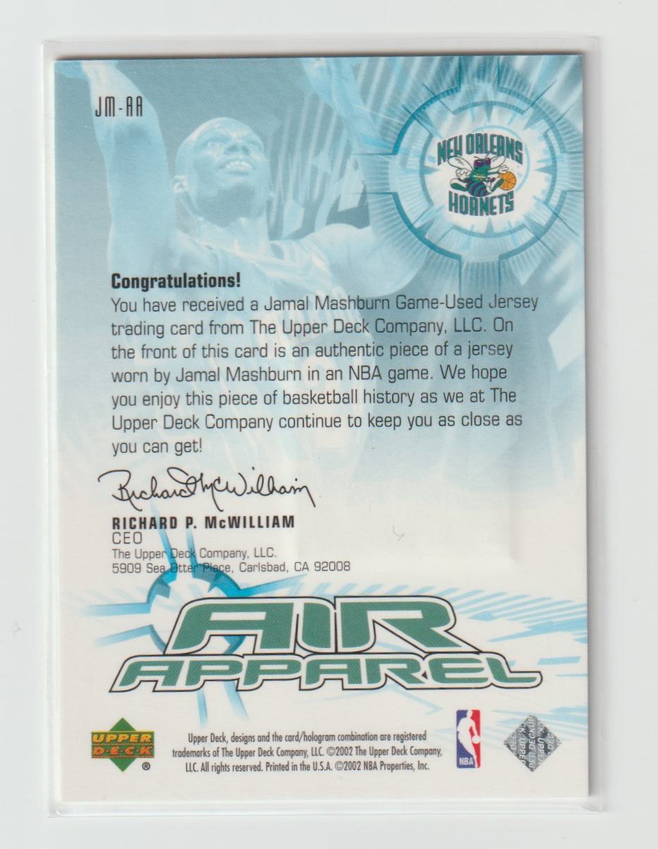 Air Apparel JM-AA Jamal Mashburn New Orleans Hornets
