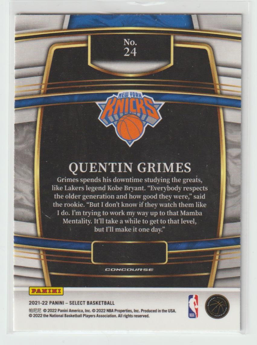 024 Quentin Grimes - New York Knicks Retail Blue