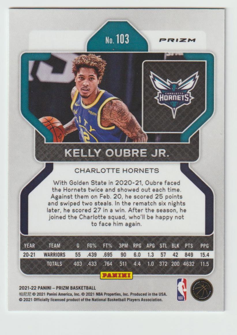 103 Kelly Oubre Jr. - Charlotte Hornets Green Prizm