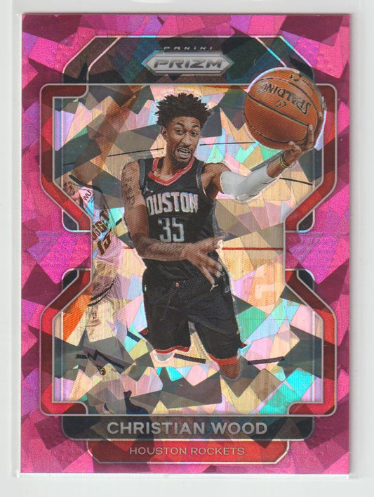 112 Christian Wood - Houston Rockets Pink Ice Prizm