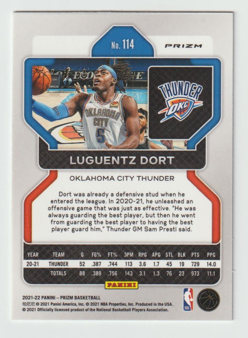 114 Luguentz Dort - Oklahoma City Thunder Green Prizm