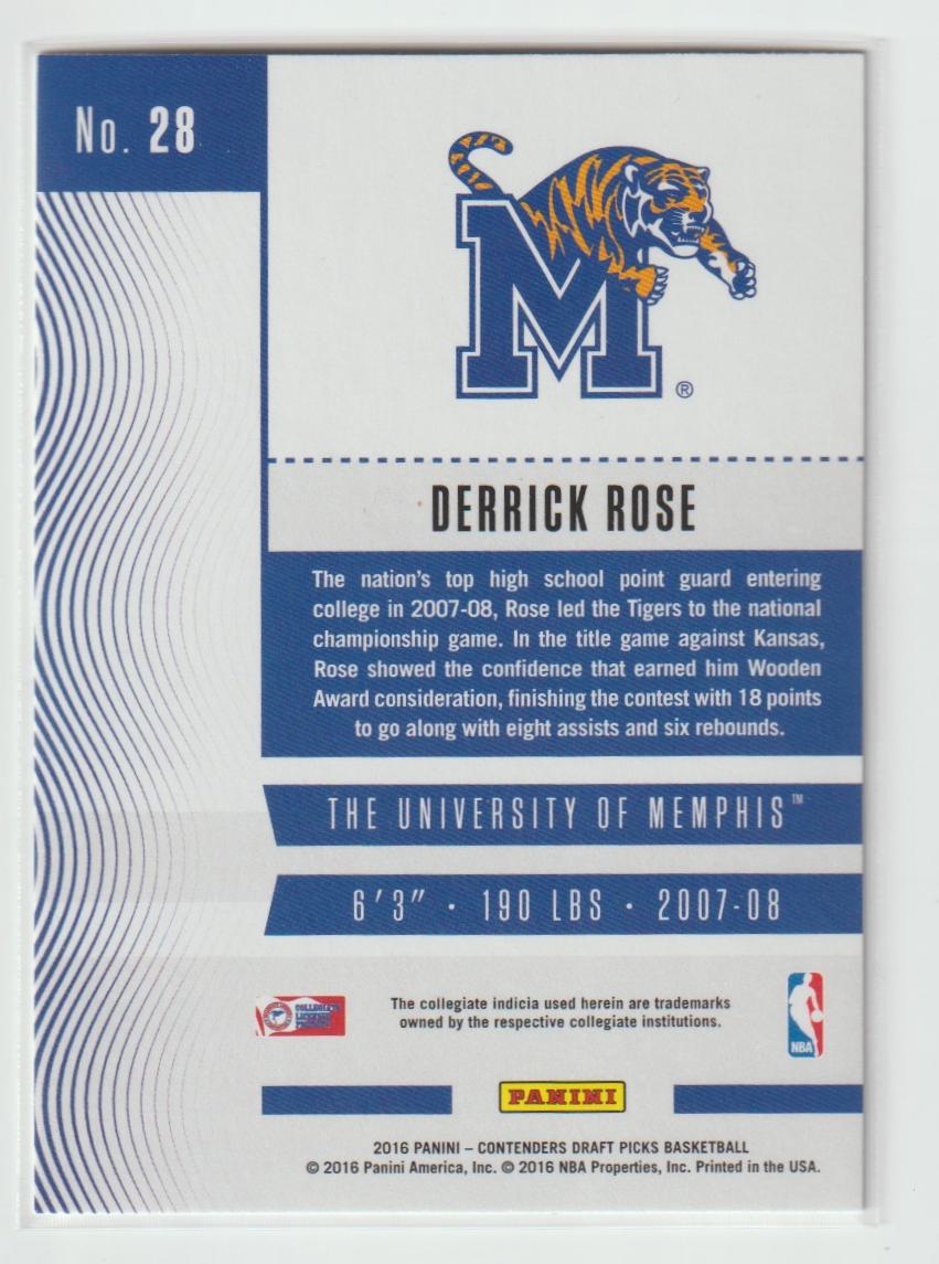 028 Derrick Rose - Memphis Tigers