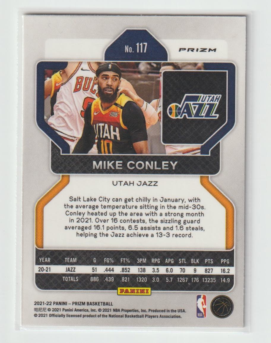 117 Mike Conley - Utah Jazz Ice Prizm