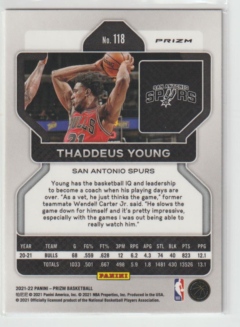 118 Thaddeus Young - San Antonio Spurs Ice Prizm