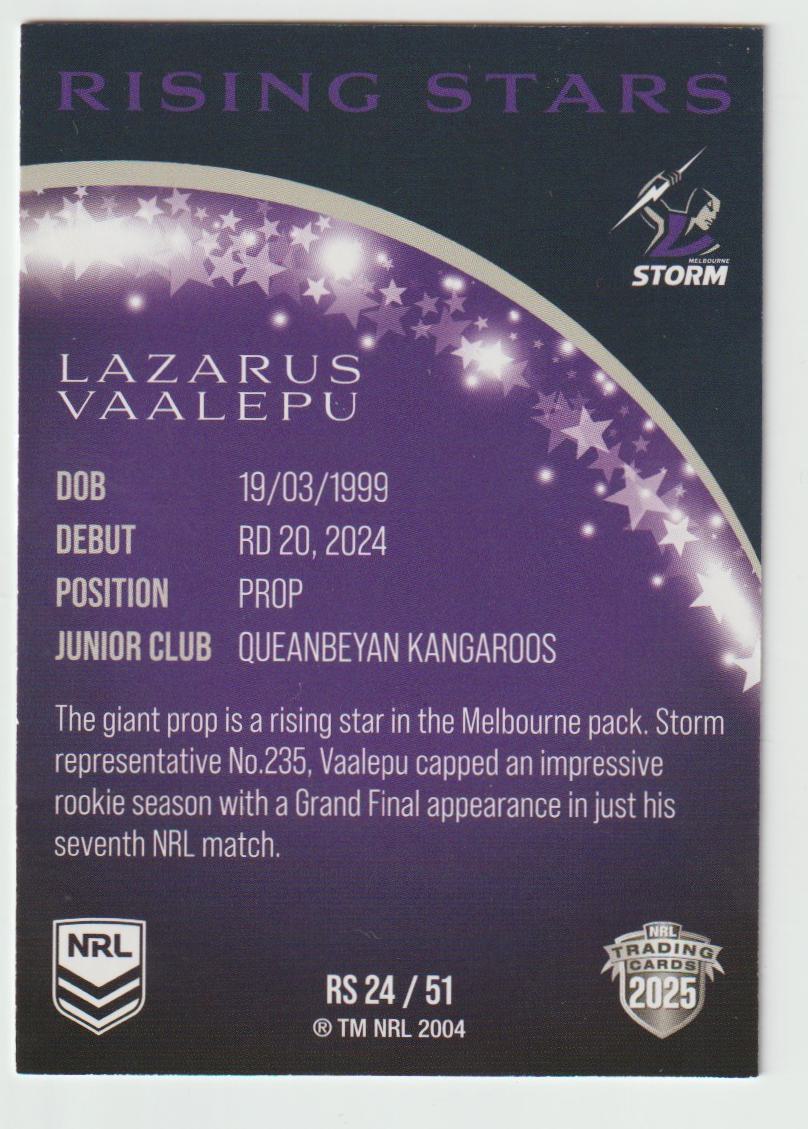 Rising Stars RS 024 STORM LAZARUS VAALEPU