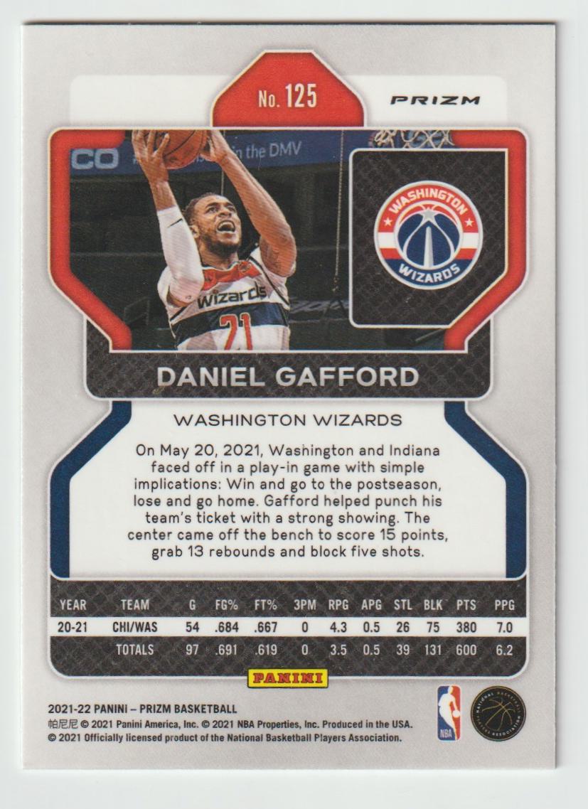125 Daniel Gafford - Washington Wizards Green Prizm