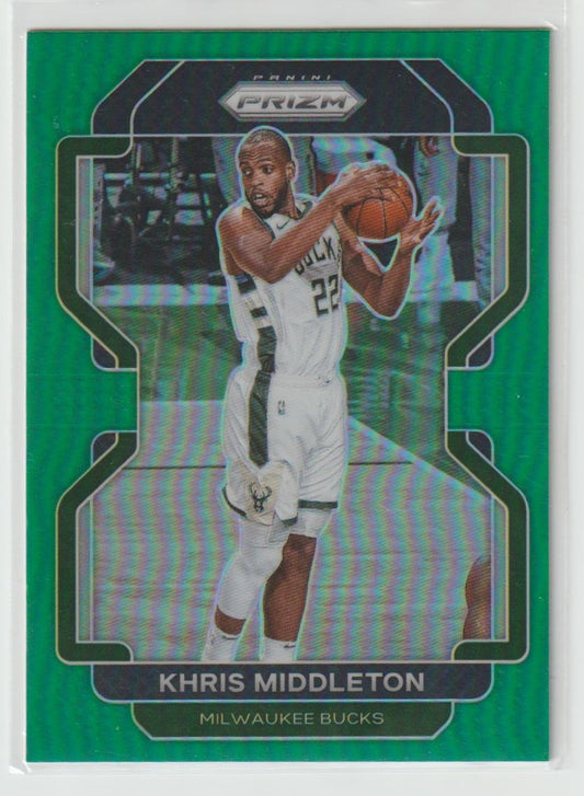 128 Khris Middleton - Milwaukee Bucks Green Prizm