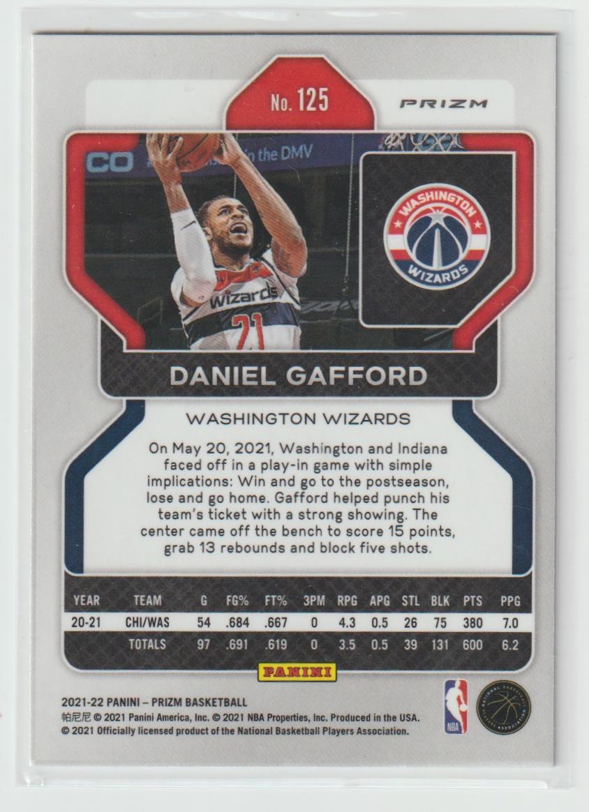 125 Daniel Gafford - Washington Wizards Silver Prizm
