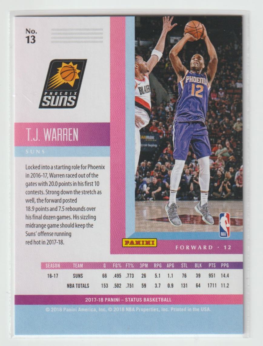 013 T.J. Warren - Phoenix Suns Green 32/75