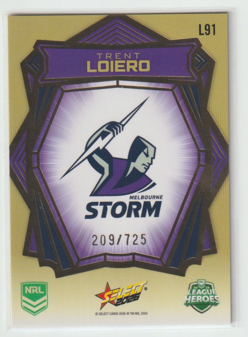 L091 Trent Loiero Gold Back 209/725