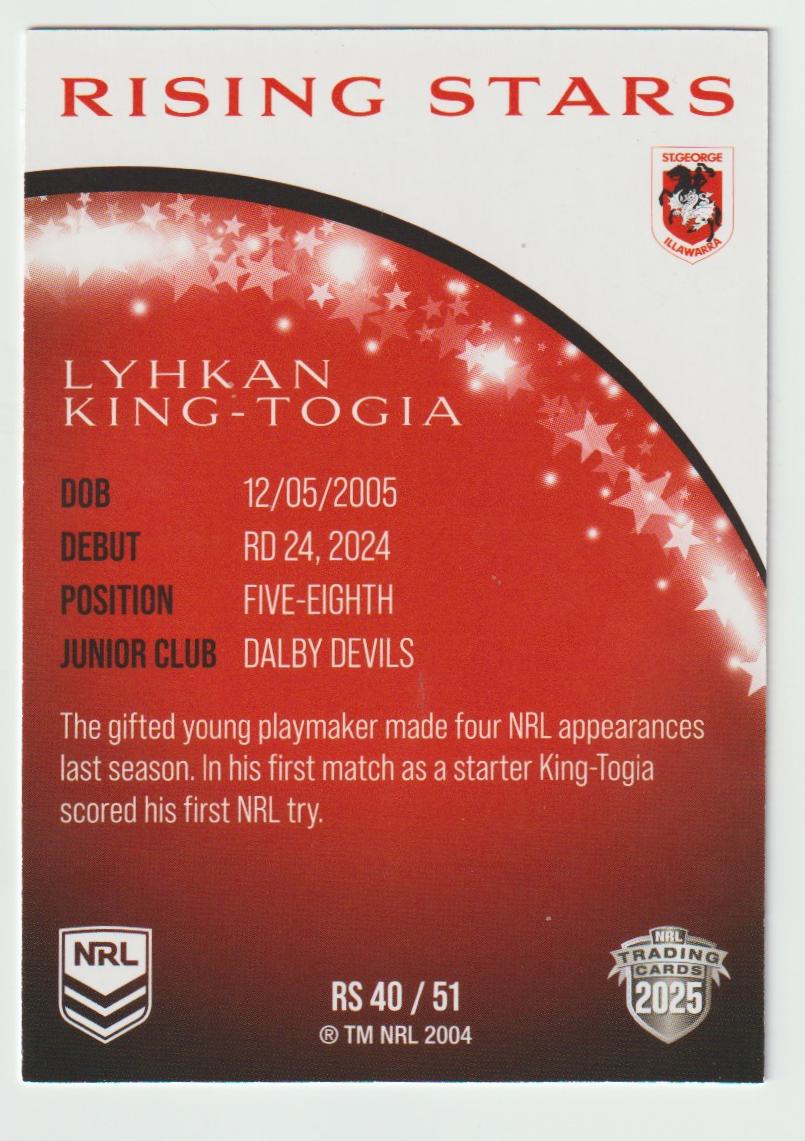 Rising Stars RS 040 DRAGONS LYHKAN KING-TOGIA