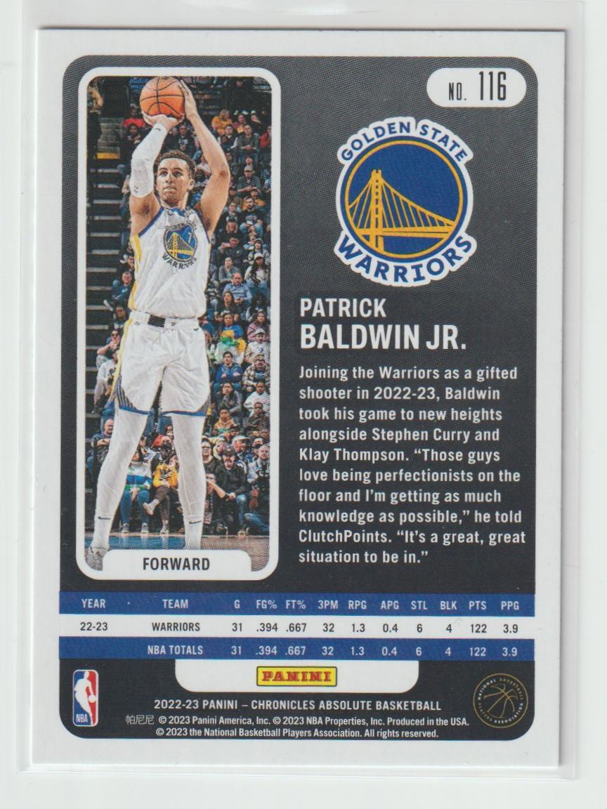 116 Patrick Baldwin Golden State Warriors