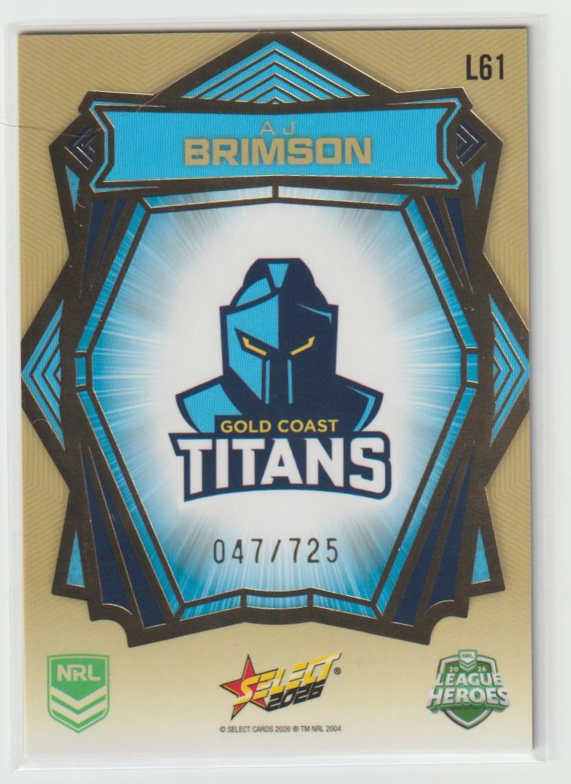 L061 AJ Brimson Gold Back 47/725