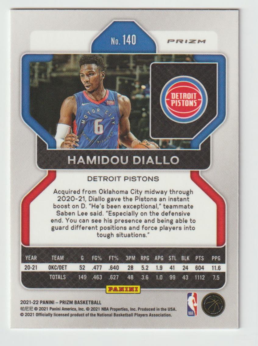 140 Hamidou Diallo - Detroit Pistons Pink Ice Prizm