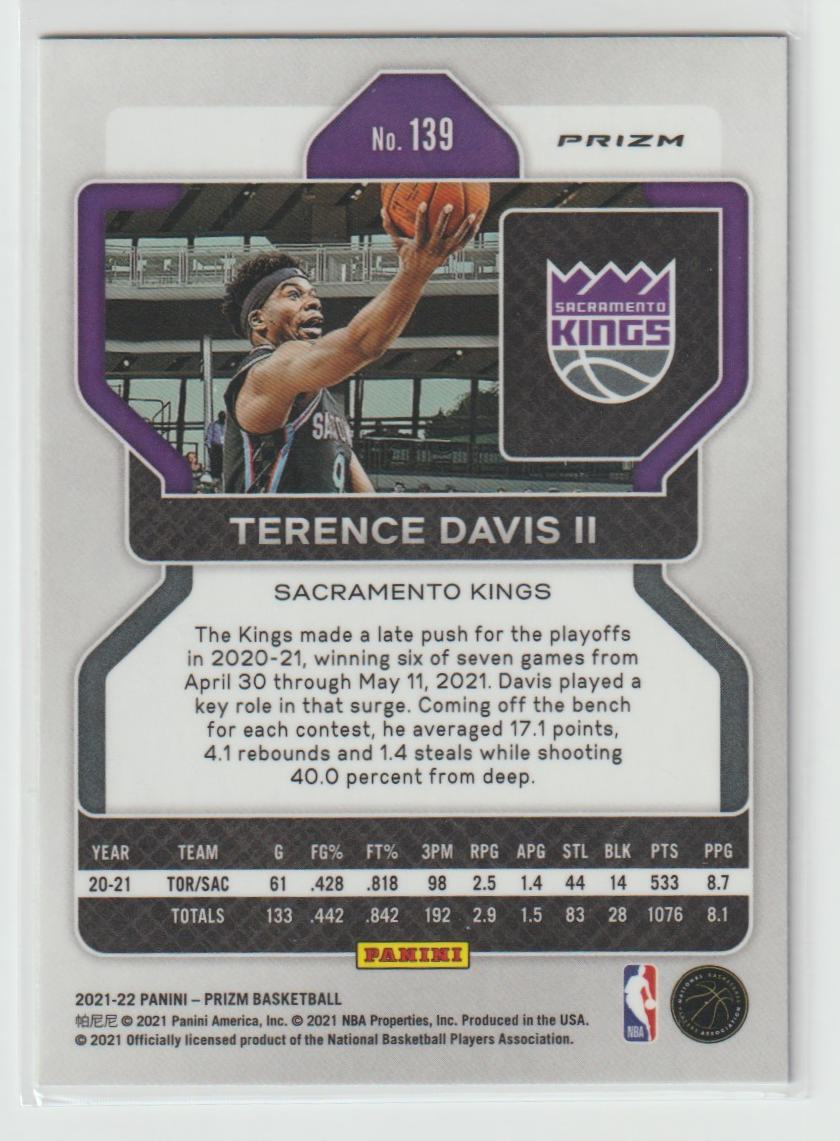 139 Terence Davis II - Sacramento Kings Green Prizm