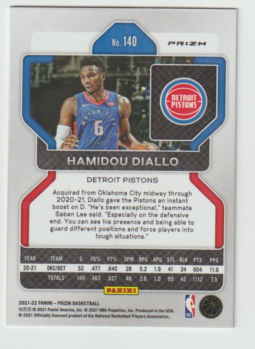 140 Hamidou Diallo - Detroit Pistons Silver