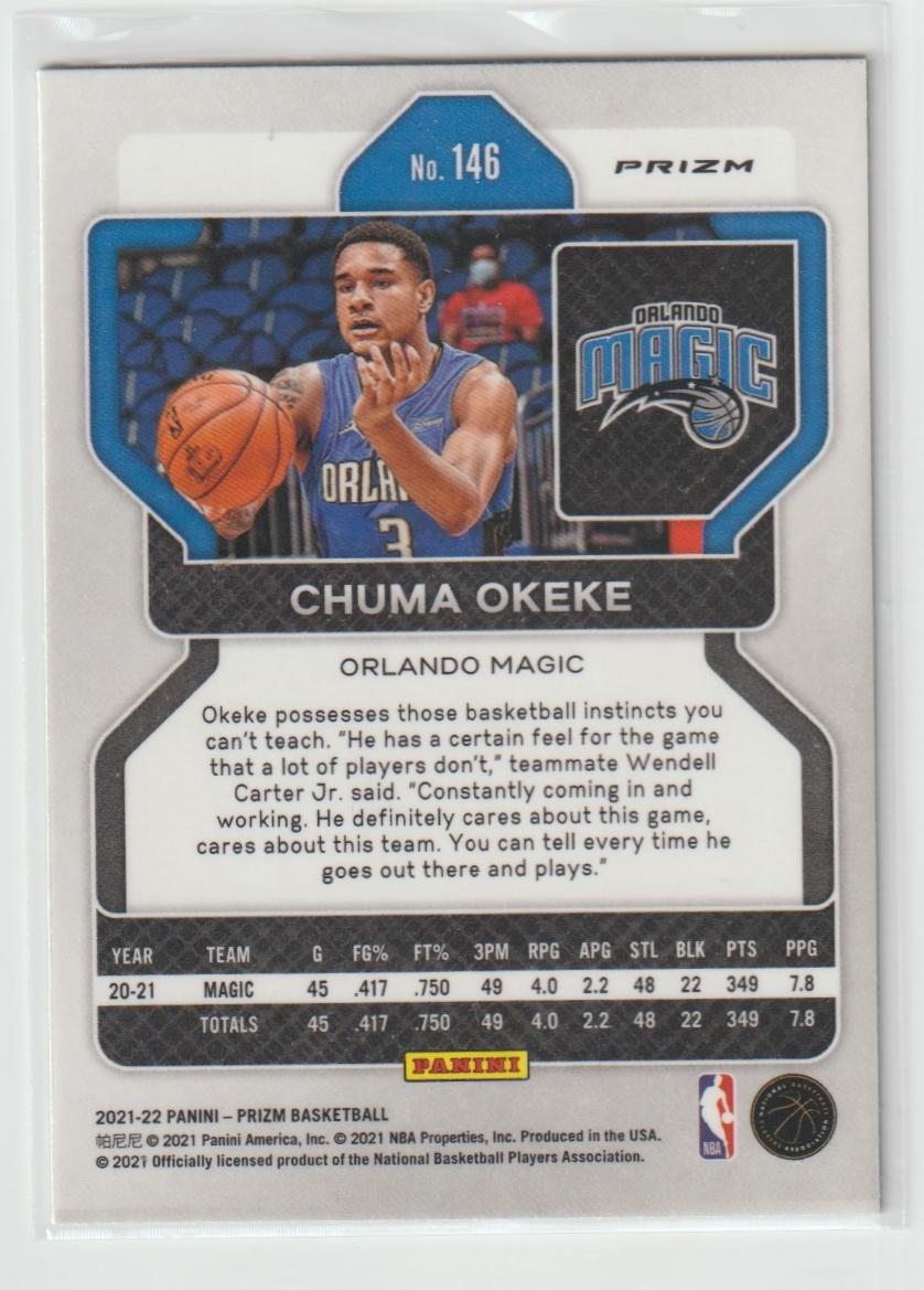 146 Chuma Okeke - Orlando Magic Green Prizm