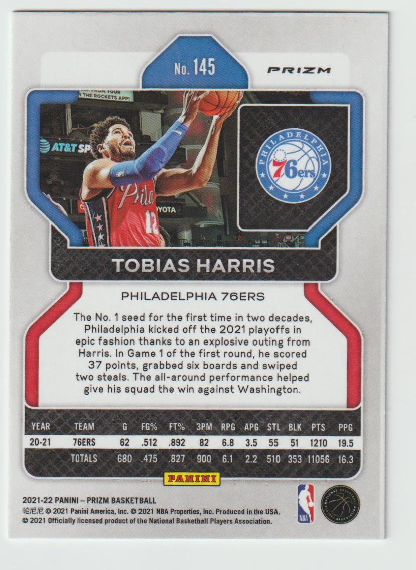 145 Tobias Harris - Philadelphia 76ers Silver Prizm