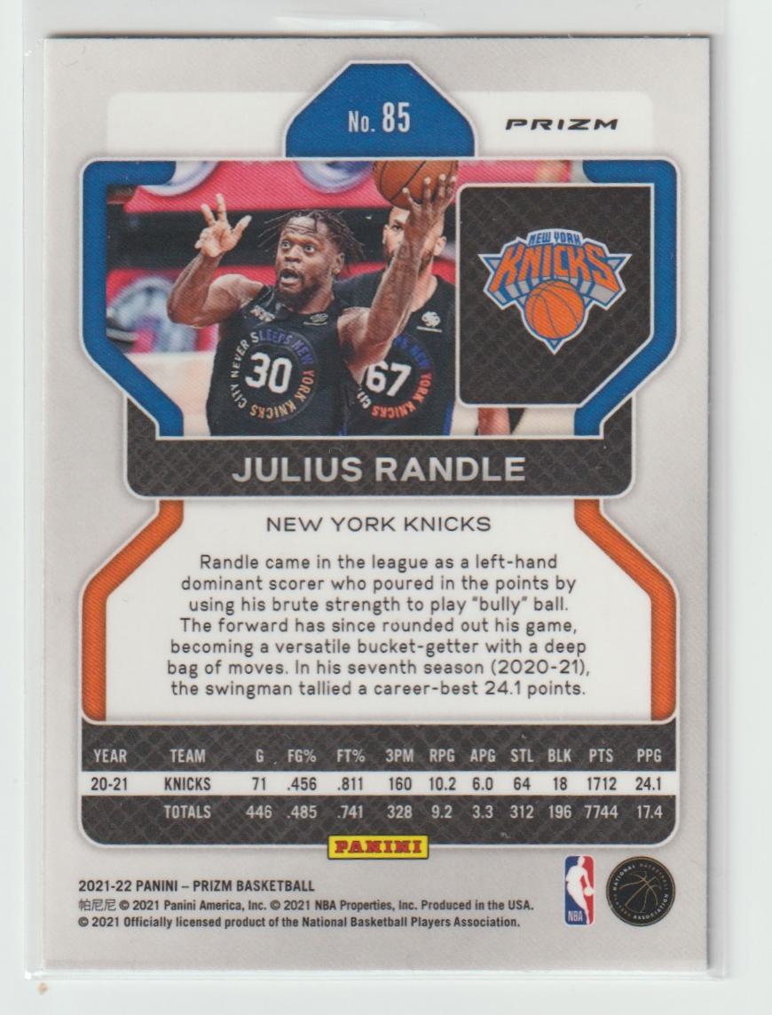 085 Julius Randle - New York Knicks Green Prizm