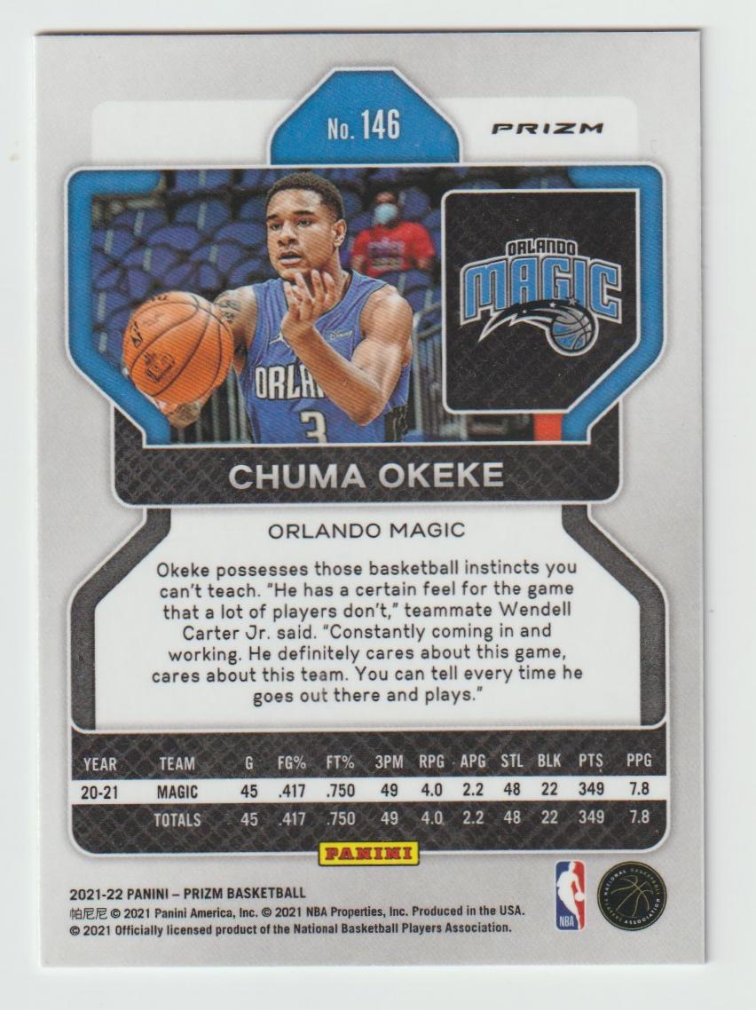 146 Chuma Okeke - Orlando Magic Ice Prizm