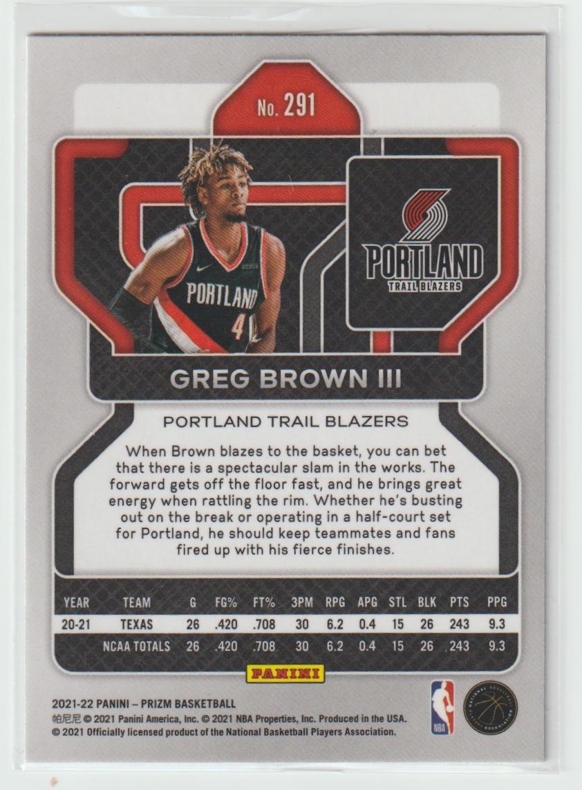 291 Greg Brown III - Portland Trail Blazers
