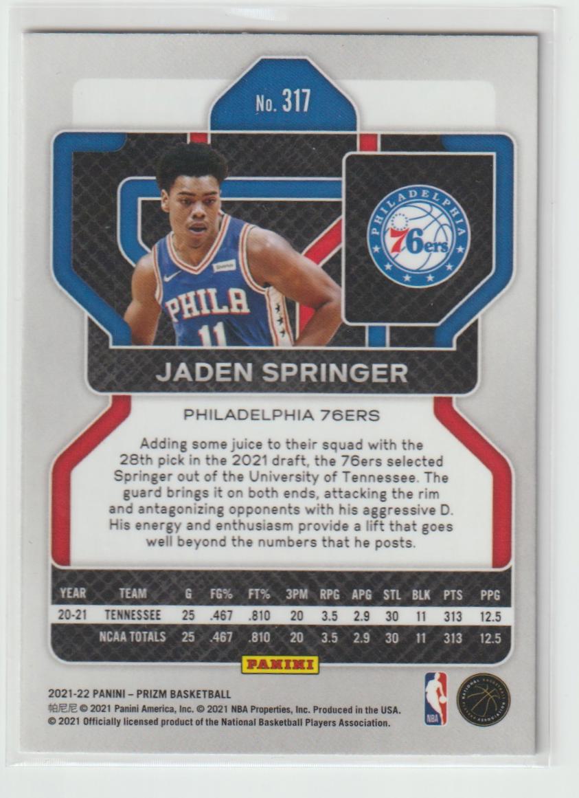 317 Jaden Springer - Philadelphia 76ers