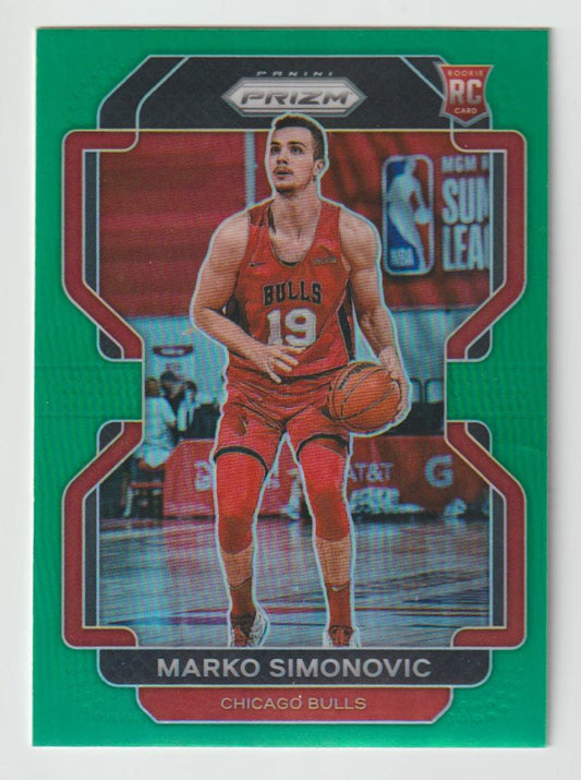 166 Marko Simonovic - Chicago Bulls Green Prizm