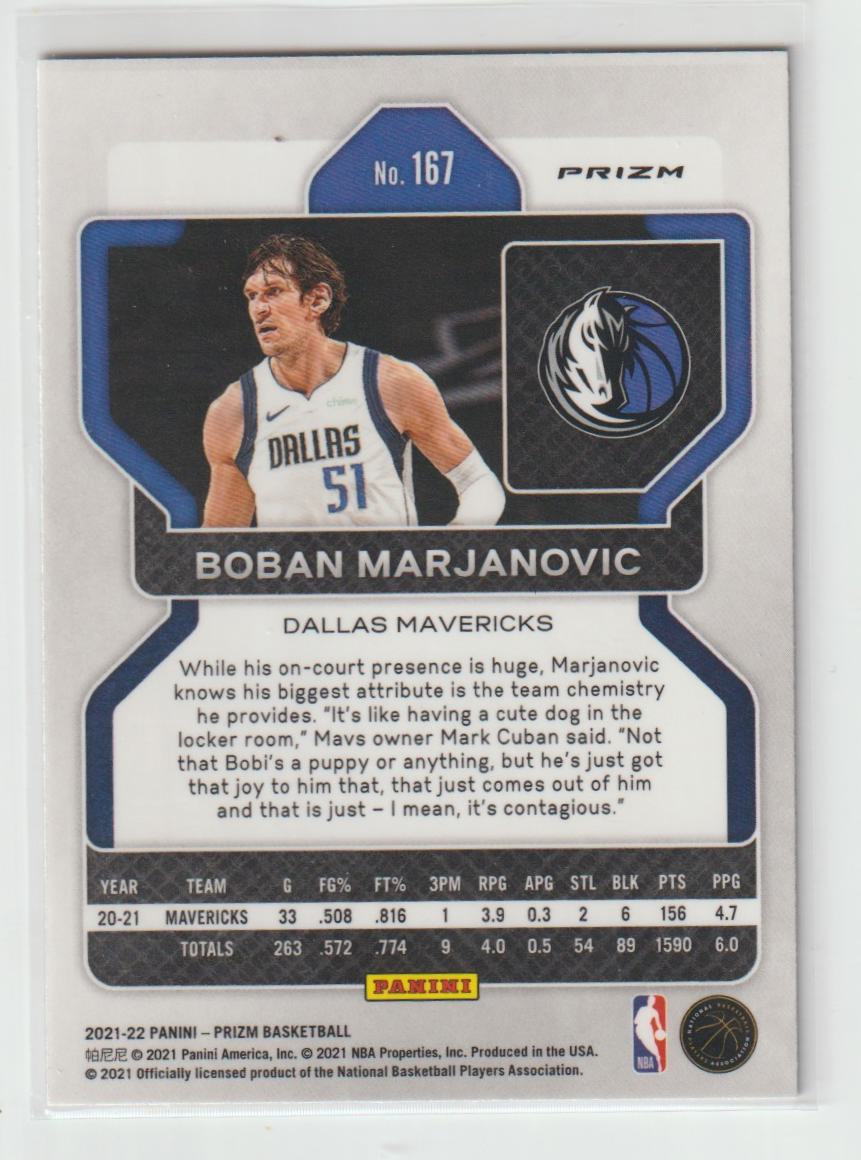 167 Boban Marjanovic - Dallas Mavericks Purple Wave Prizm