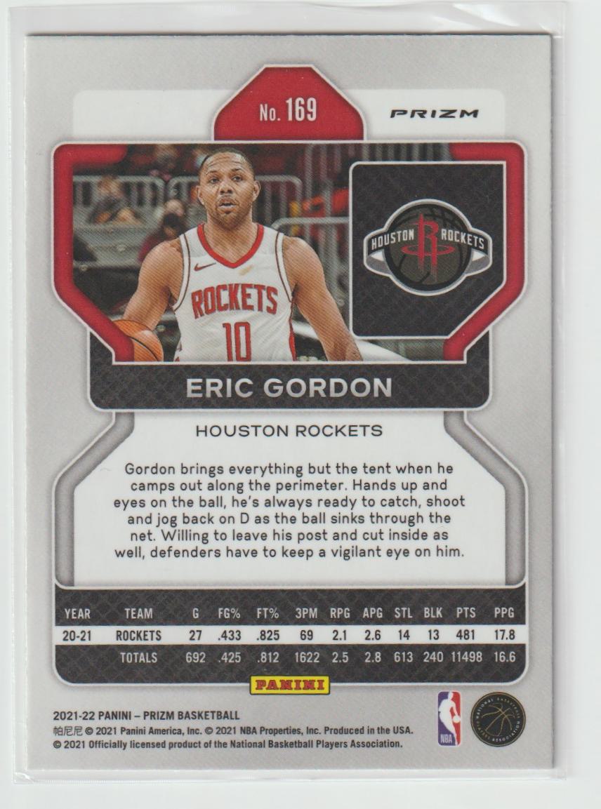 169 Eric Gordon - Houston Rockets Ice Prizm