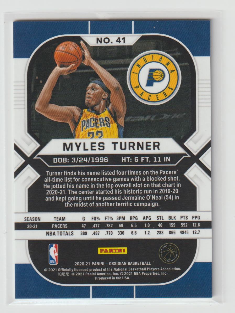 041 Miles Turner Indiana Pacers Asian