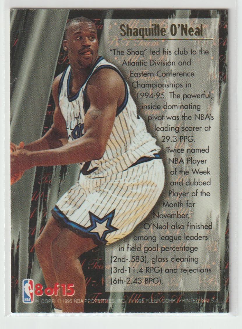 All NBA 2nd Team Shaquille O'Neal Orlando Magic