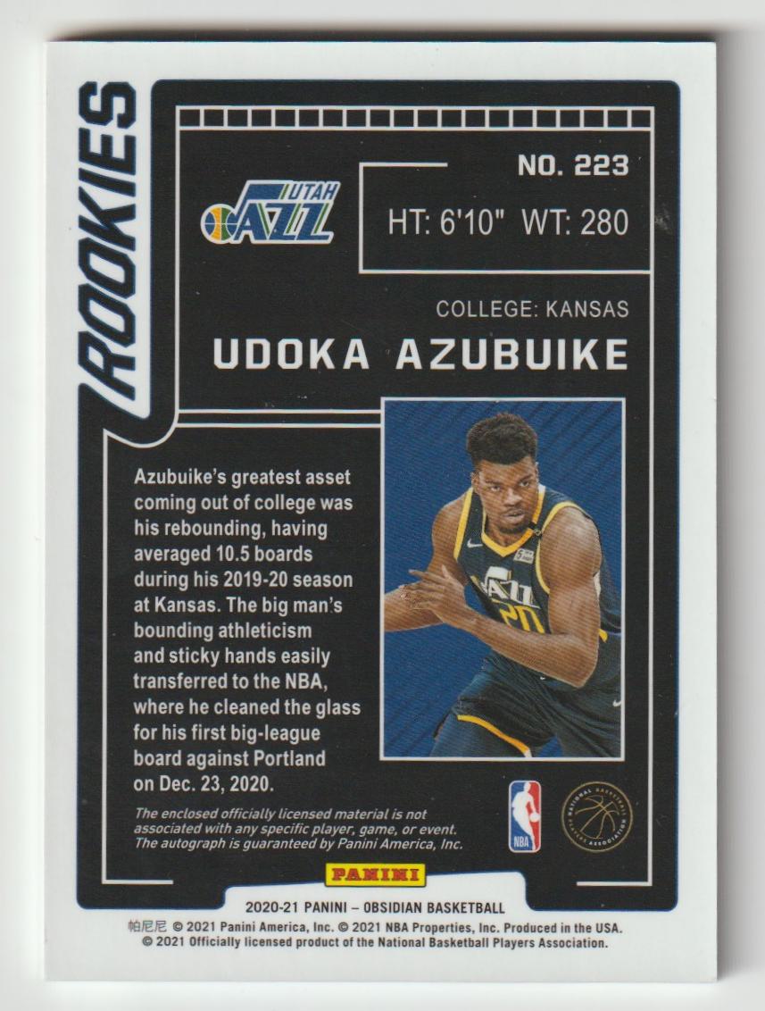 Jersey Autograph 223 Udoka Azubuike - Utah Jazz Red Flood