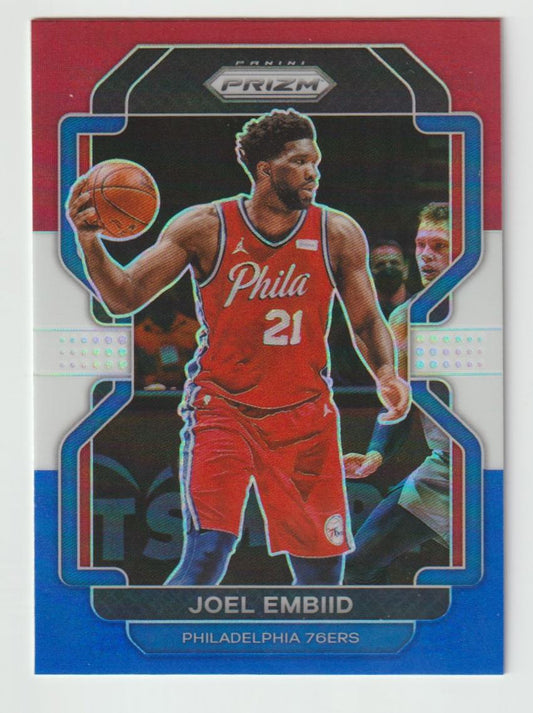 176 Joel Embiid - Philadelphia 76ers Red White Blue Prizm
