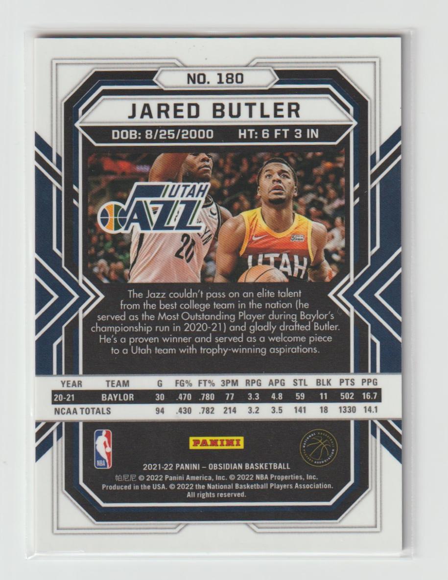 180 Jared Butler Utah Jazz Red Flood