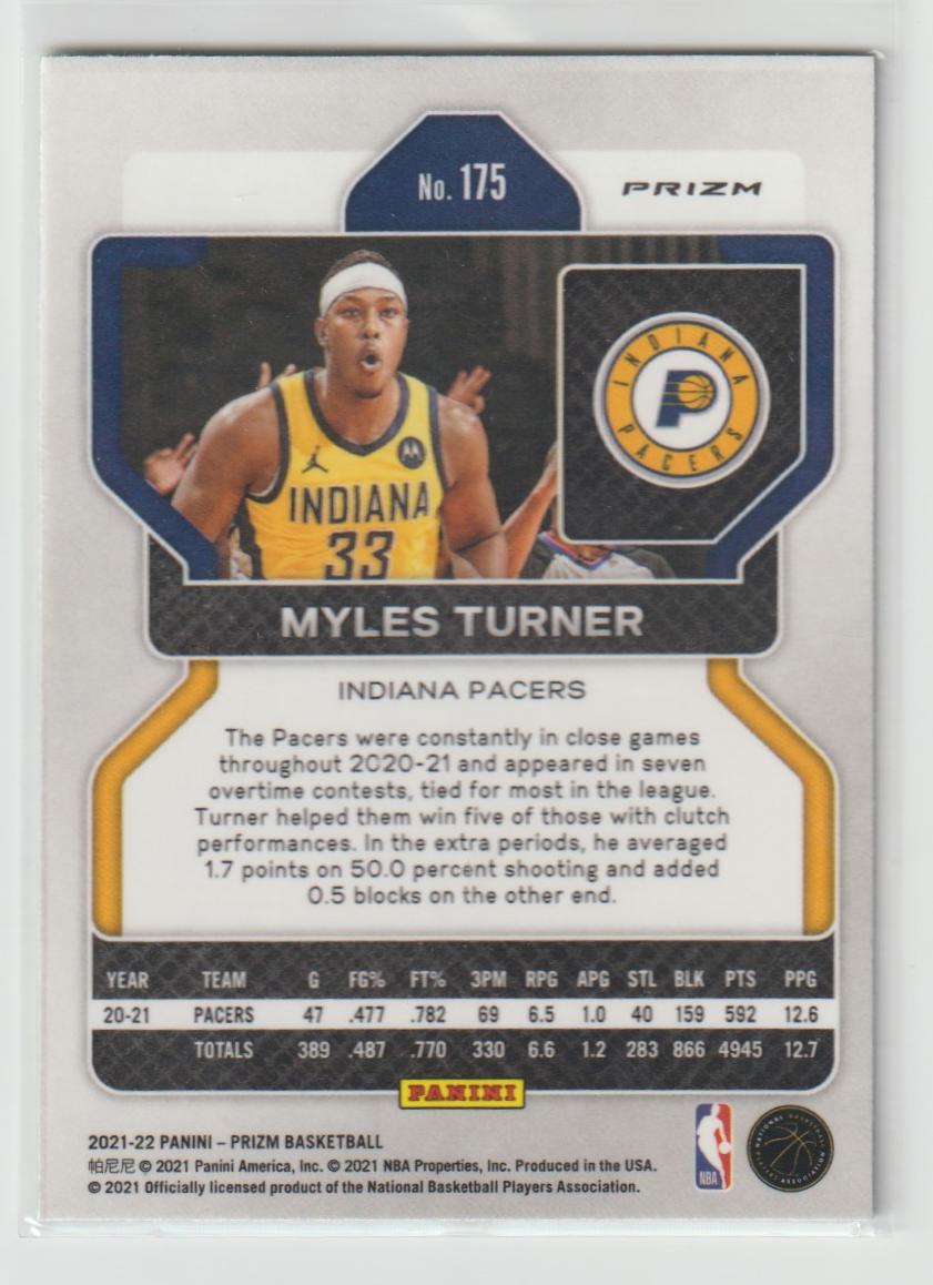 175 Myles Turner - Indiana Pacers Green Prizm