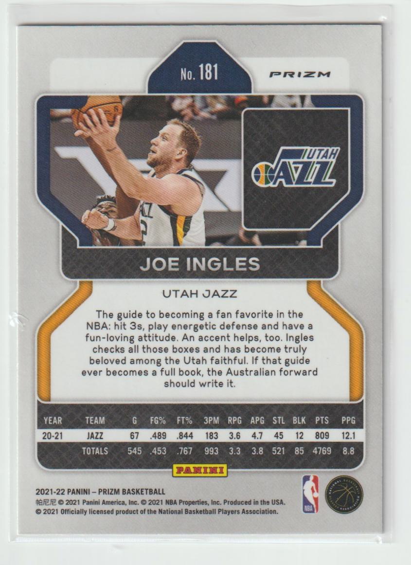 181 Joe Ingles - Utah Jazz Ice Prizm
