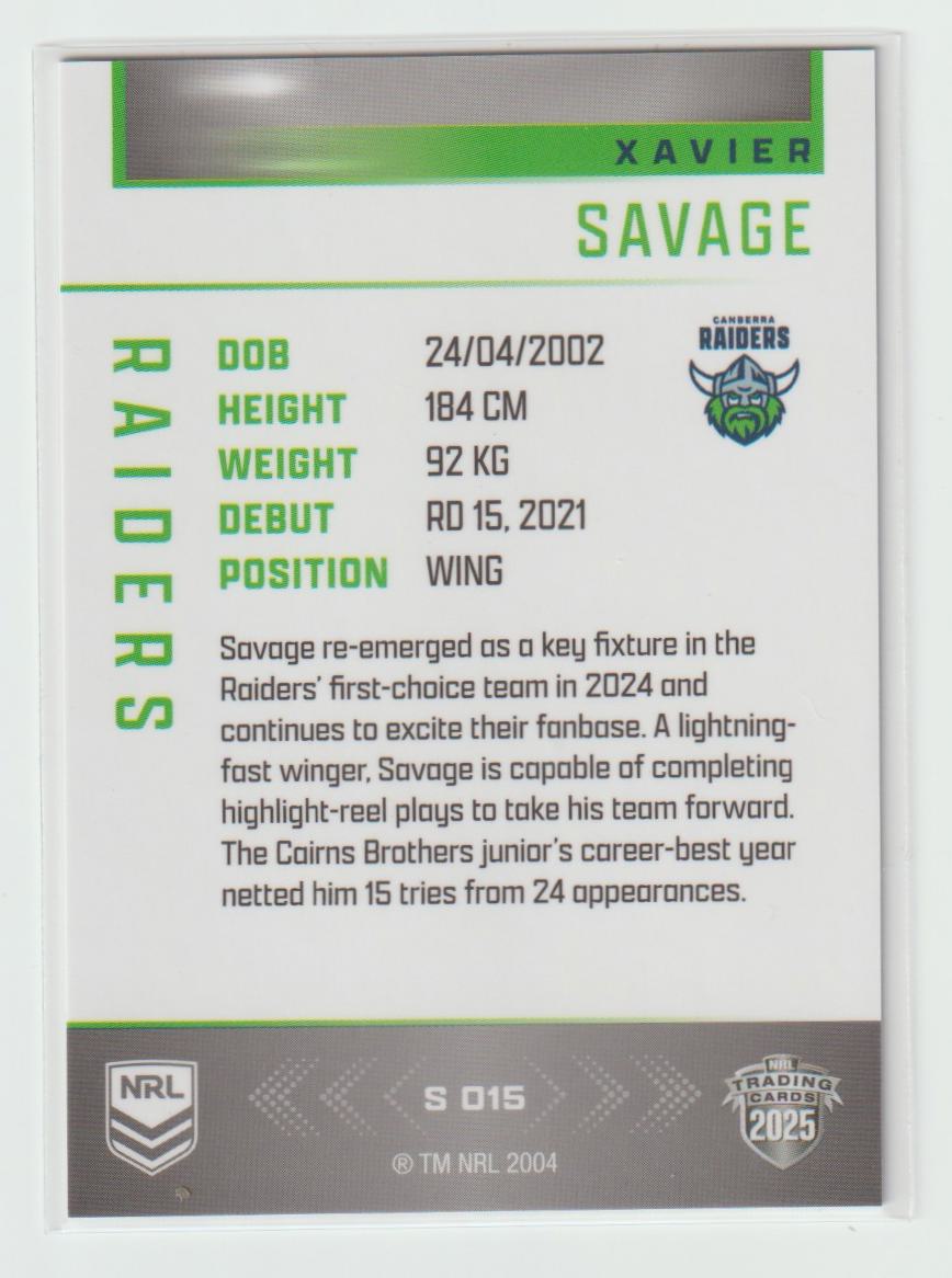 S015 XAVIER SAVAGE