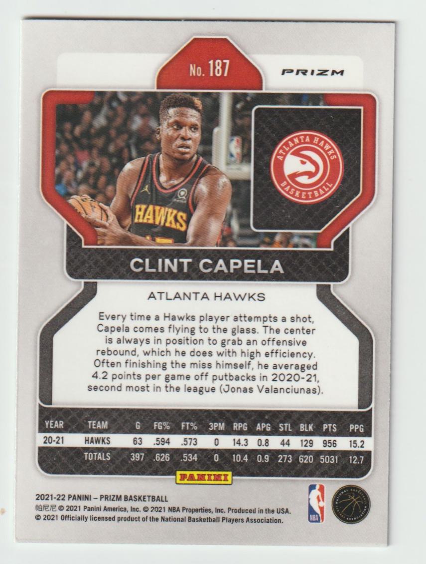 187 Clint Capela - Atlanta Hawks Green Prizm