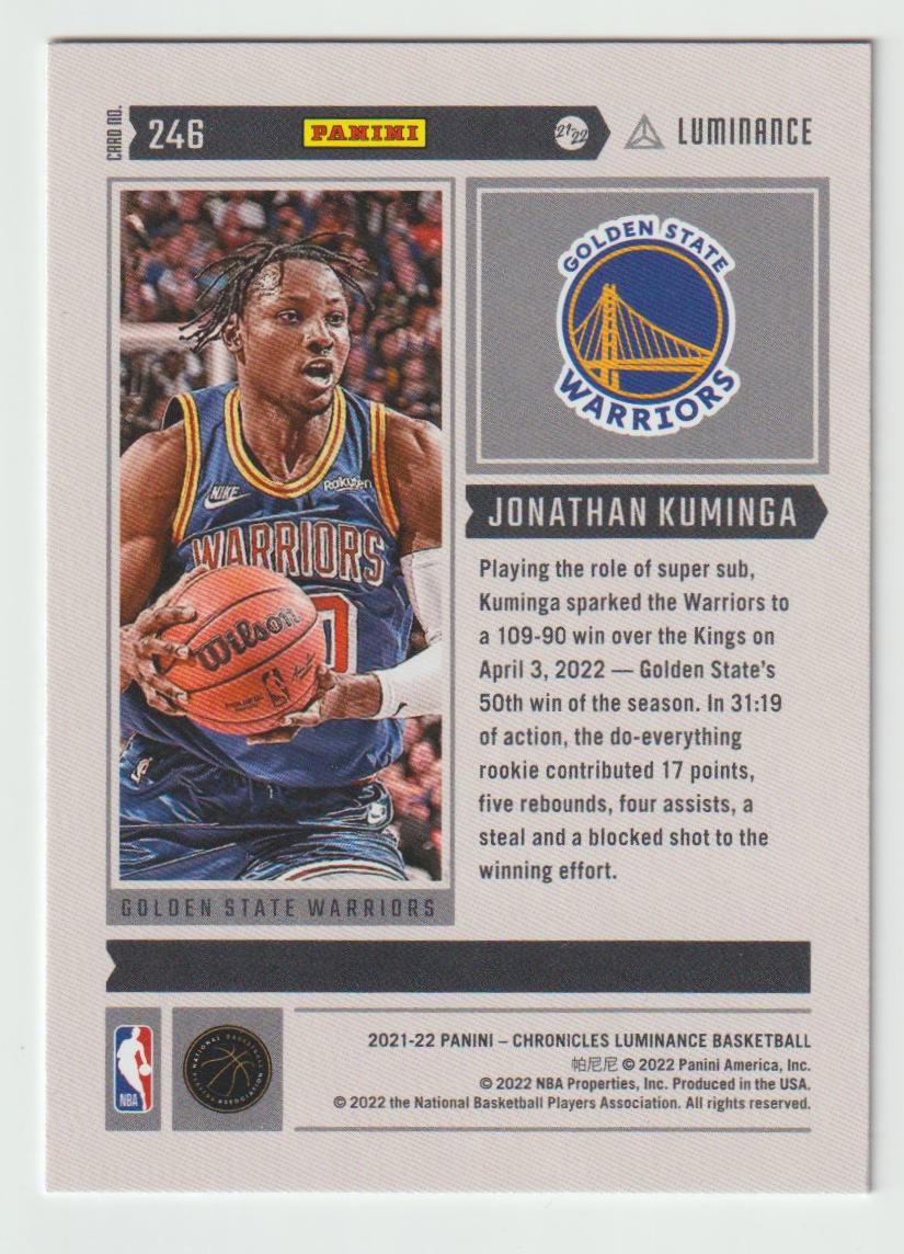 246 Jonathan Kuminga - Golden State Warriors
