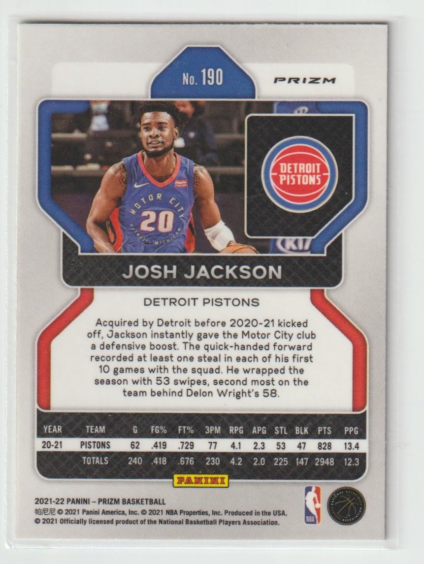 190 Josh Jackson - Detroit Pistons Green Prizm