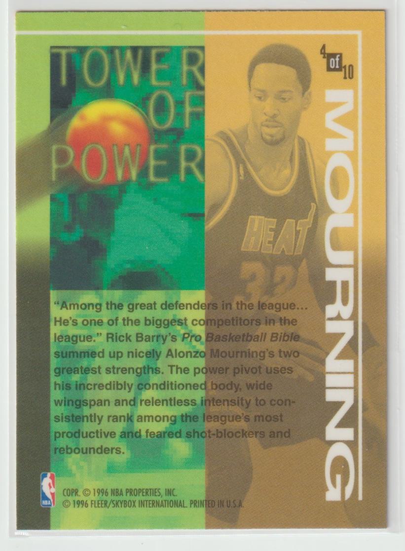 Tower of Power 4 Alonzo Mourning Charlotte Hornets