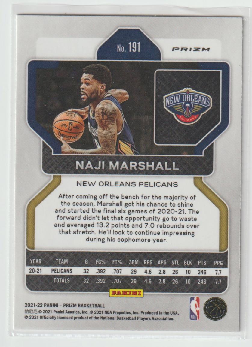 191 Naji Marshall - New Orleans Pelicans Ice Prizm