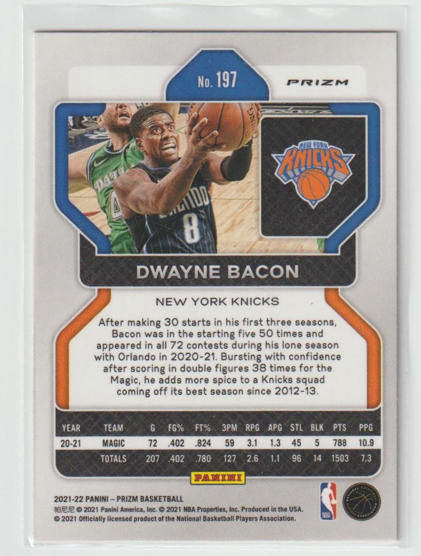 197 Dwayne Bacon - New York Knicks Hyper Prizm