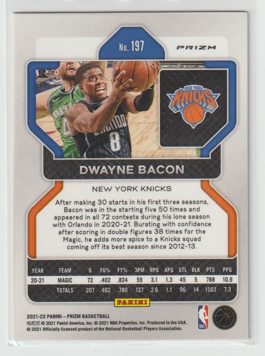 197 Dwayne Bacon - New York Knicks Green Prizm