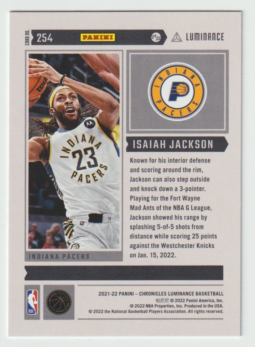 254 Isaiah Jackson - Indiana Pacers