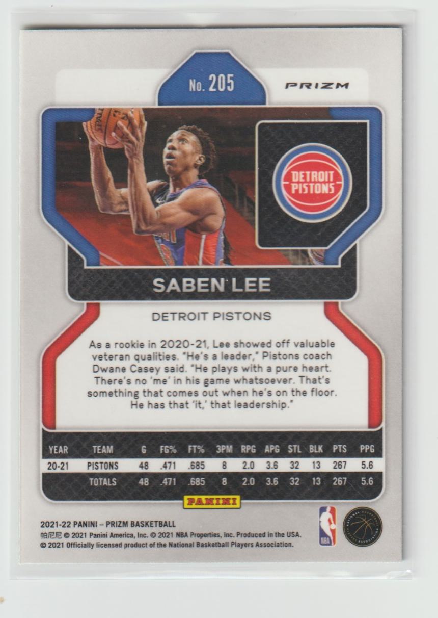 205 Saben Lee - Detroit Pistons Green Prizm