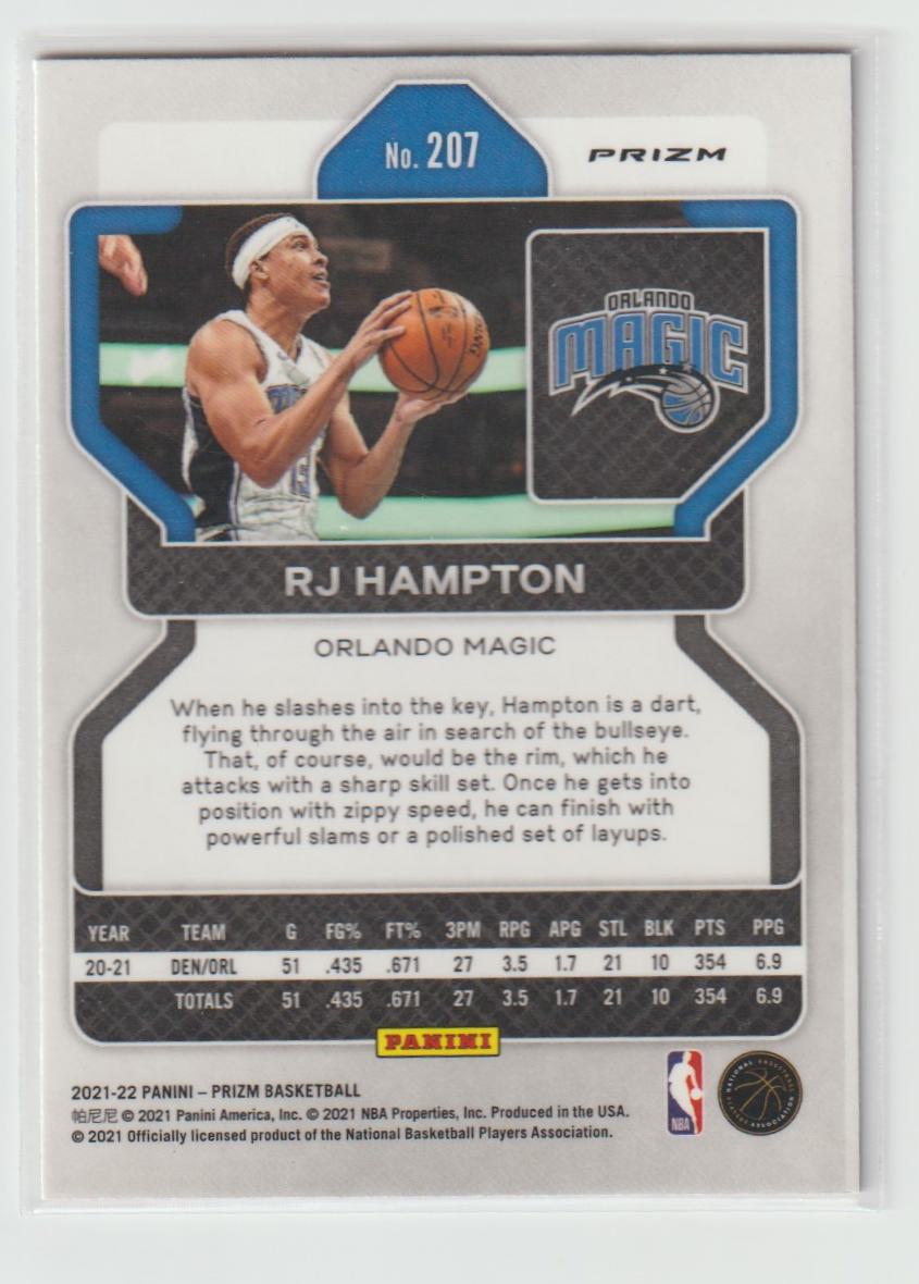 207 RJ Hampton - Orlando Magic Pink Ice Prizm