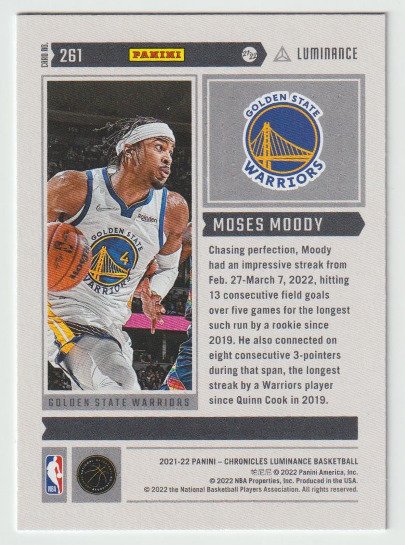 261 Moses Moody - Golden State Warriors