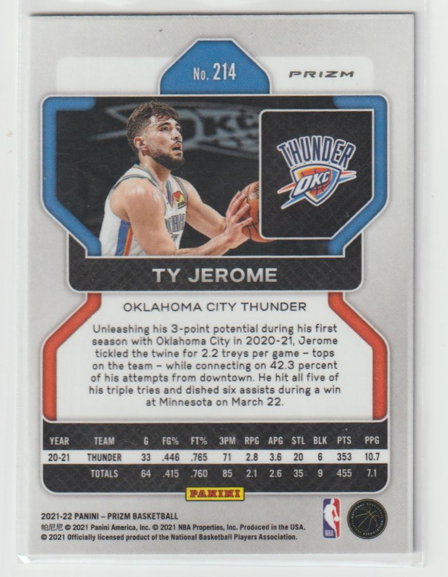 214 Ty Jerome - Oklahoma City Thunder Silver