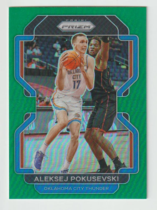 225 Aleksej Pokusevski - Oklahoma City Thunder Green Prizm